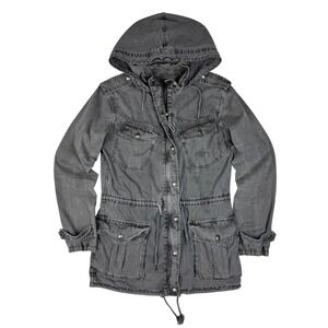 Talula Aritzia Jacket Utility Hooded Women XXSmall Gray Field Safari Cargo Y2K